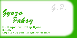 gyozo paksy business card