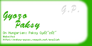 gyozo paksy business card